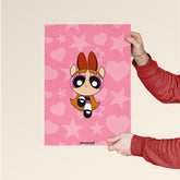 Powerpuff Girls Blossom Pink Hearts & Stars Poster